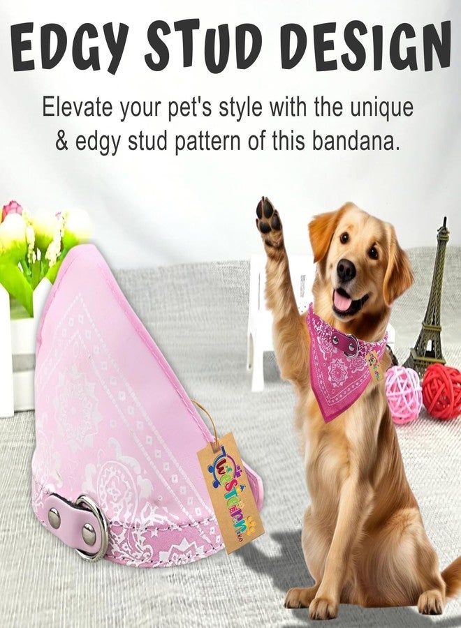 Western Era Stylish Dog Collar Scarf - Adjustable, Comfortable Pet Accessory for Puppy, Kitten, Trendy Bandana, Soft Fabric, Perfect, Special Occasions, Washable, Small Breed (Pink) - Image 3